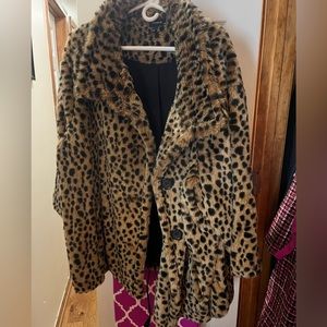 Torrid size 4 faux fur coat
